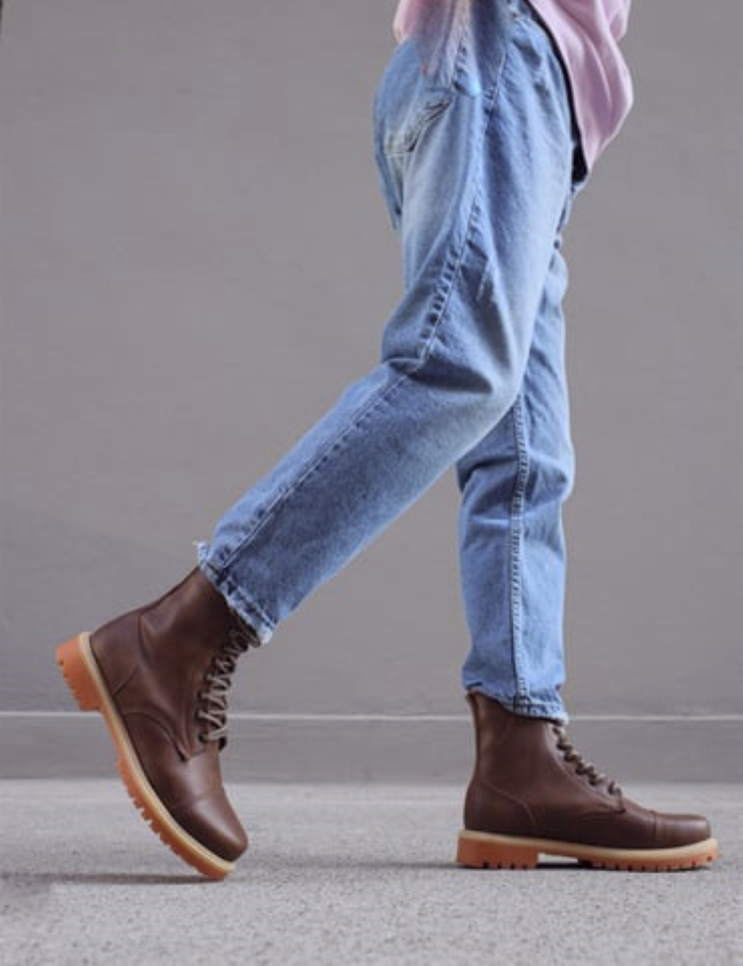 Ανδρικά ταμπά μποτάκια δερματίνη τρακτερωτή σόλα B022T φωτογραφία